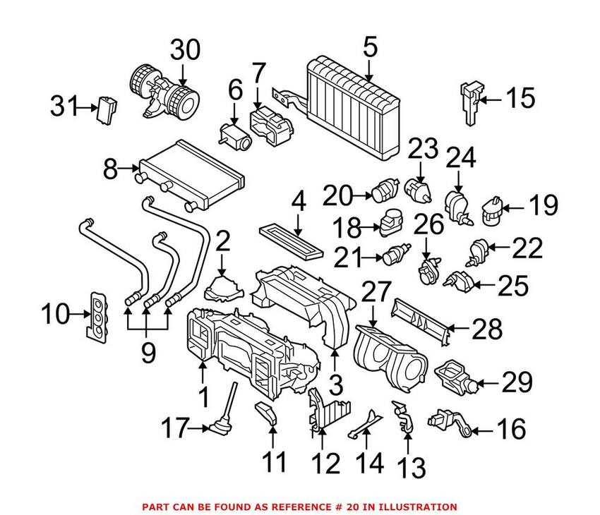 BMW HVAC Air Inlet Door Actuator 64116942994